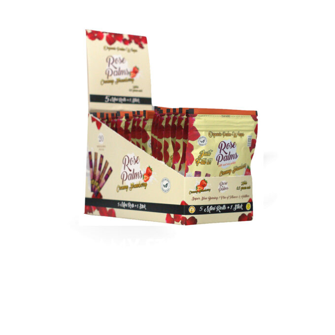 BOX OF MINI ROSE WRAPS CREAMY STRAWBERRY