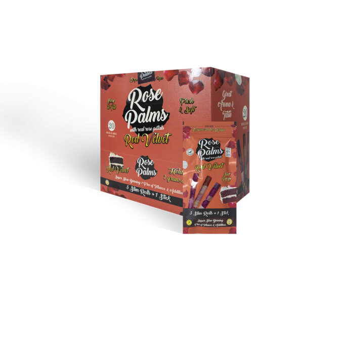 BOX OF ROSE PALM RED VELVET SLIM SIZE