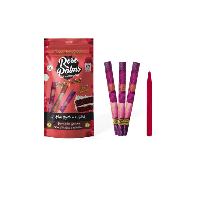 BOX OF ROSE PALM RED VELVET SLIM SIZE