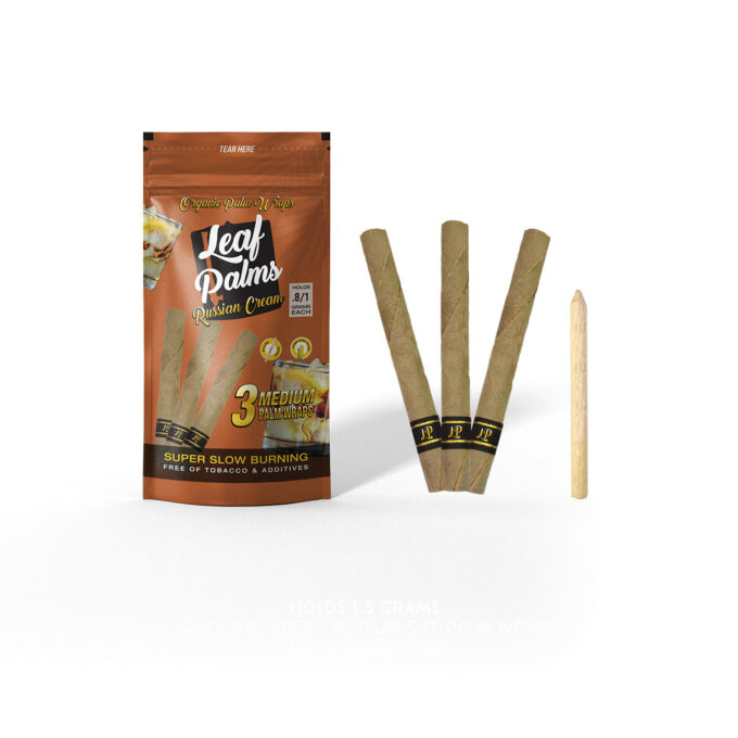3 PACK LEAF PALMS RUSSIAN CREAM SLIM SIZE