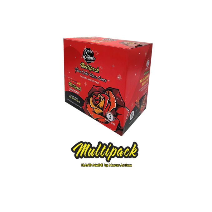BOX of MULTIPACK MIX COLORED NATURAL ROSE CONES