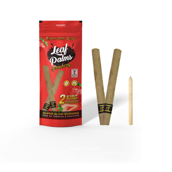 3 PACK LEAF PALMS STRAWBERRY KING SIZE