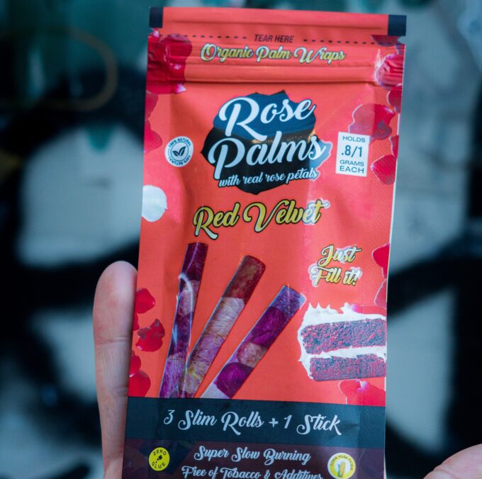 3 PACK Red Velvet Rose Petals and Palm Leaf / Blunts Wraps