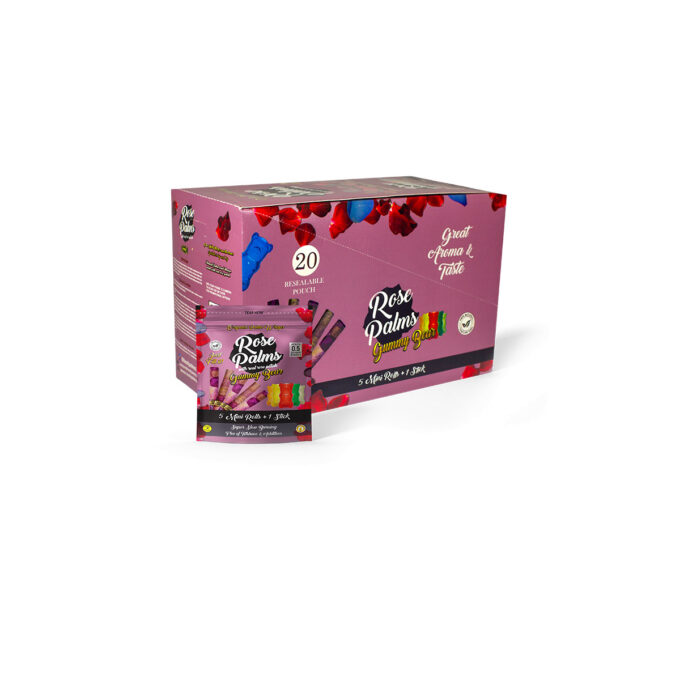 BOX OF MINI ROSE WRAP GUMMY BEAR