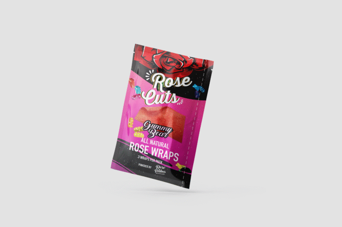 PINK GUMMY BEAR ROSECUT WRAPS – SINGLE POUCH