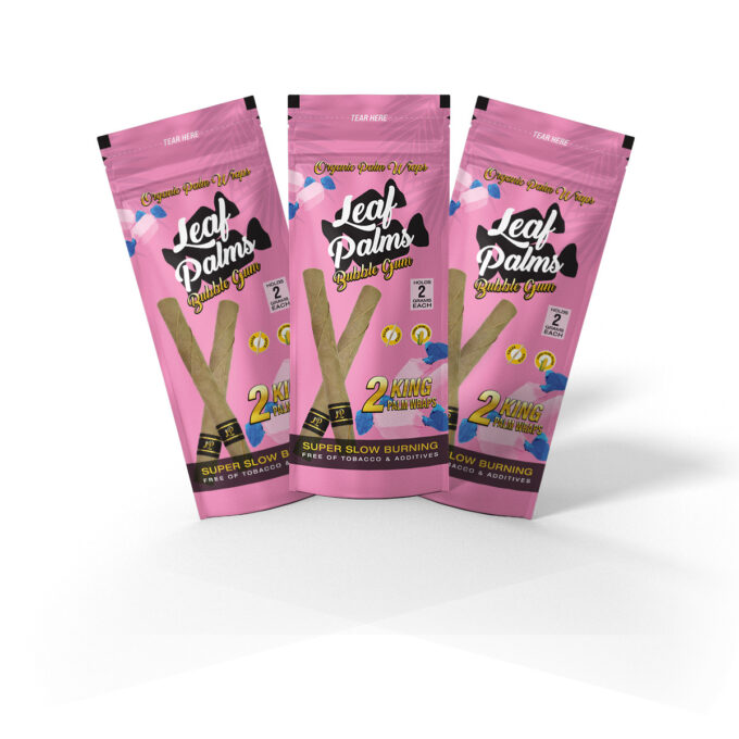 3 PACK LEAF PALMS BUBBLE GUM KING SIZE