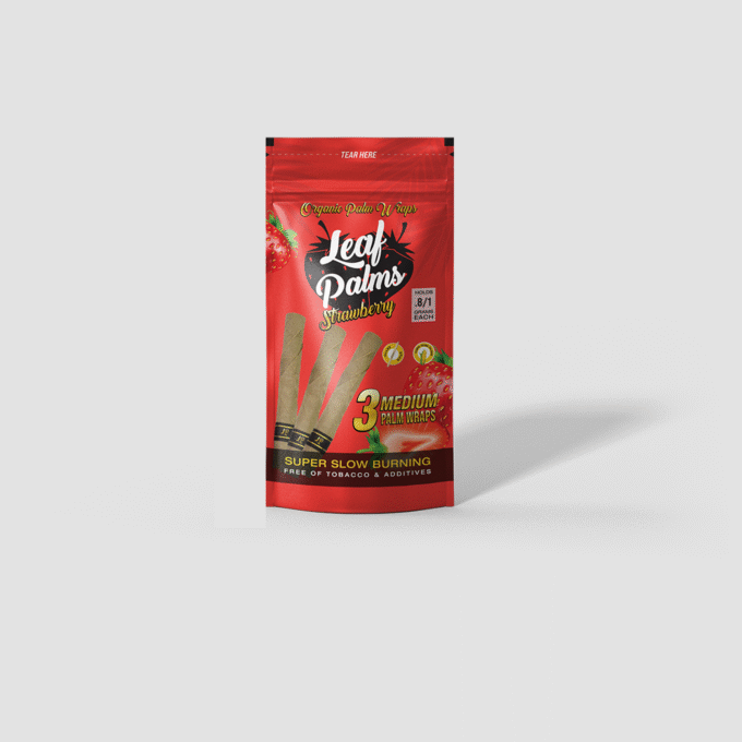 LEAF PALMS MEDIUM STRAWBERRY