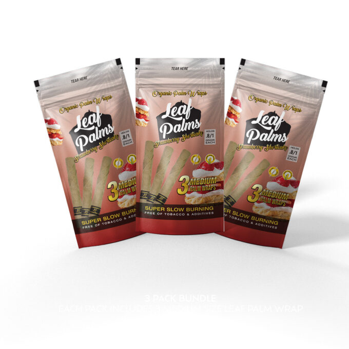 3 PACK LEAF PALMS STRAWBERRY SHORTCAKE SLIM SIZE