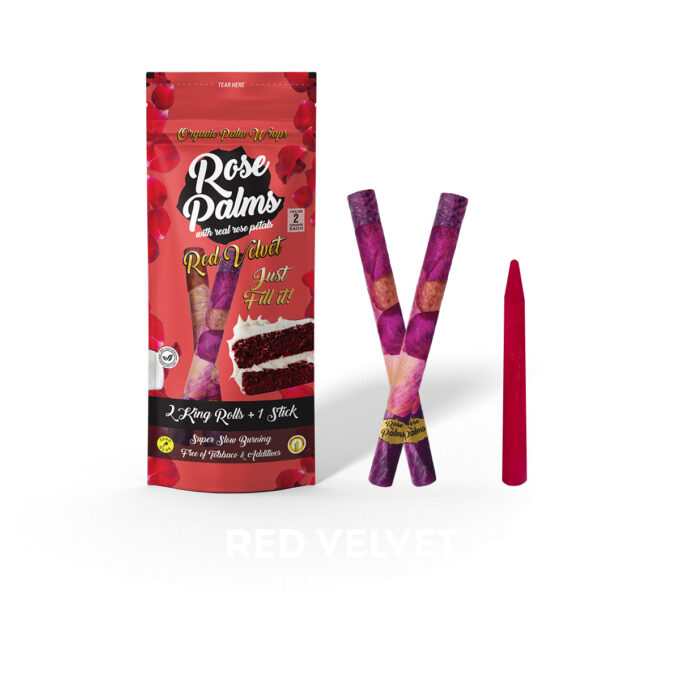 3 PACK ROSE PALM RED VELVET CAKE KING SIZE