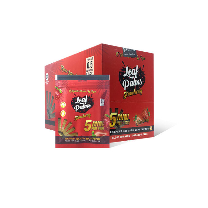 BOX OF LEAF PALMS MINI STRAWBERRY “100 COUNT”