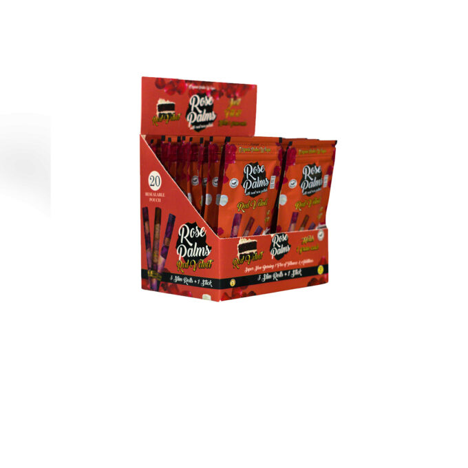 BOX OF ROSE PALM RED VELVET SLIM SIZE