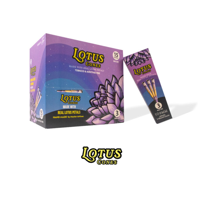 LOTUS CONES DISPLAY BOX – REAL LOTUS PETAL CONES