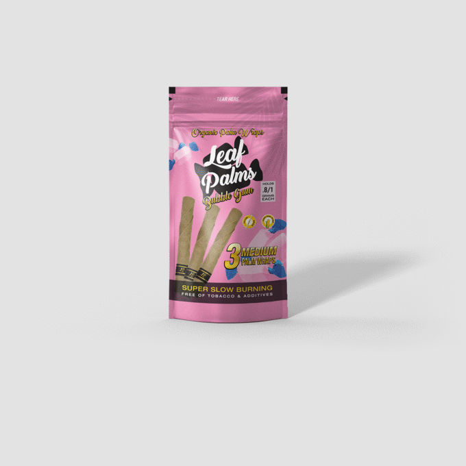 LEAF PALMS MEDIUM BUBBLE GUM