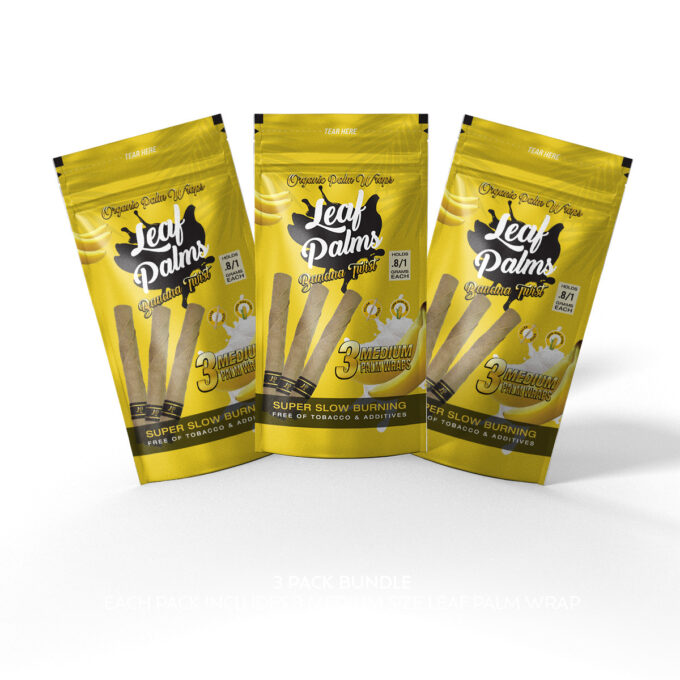 3 PACK LEAF PALMS BANANA TWIST SLIM SIZE