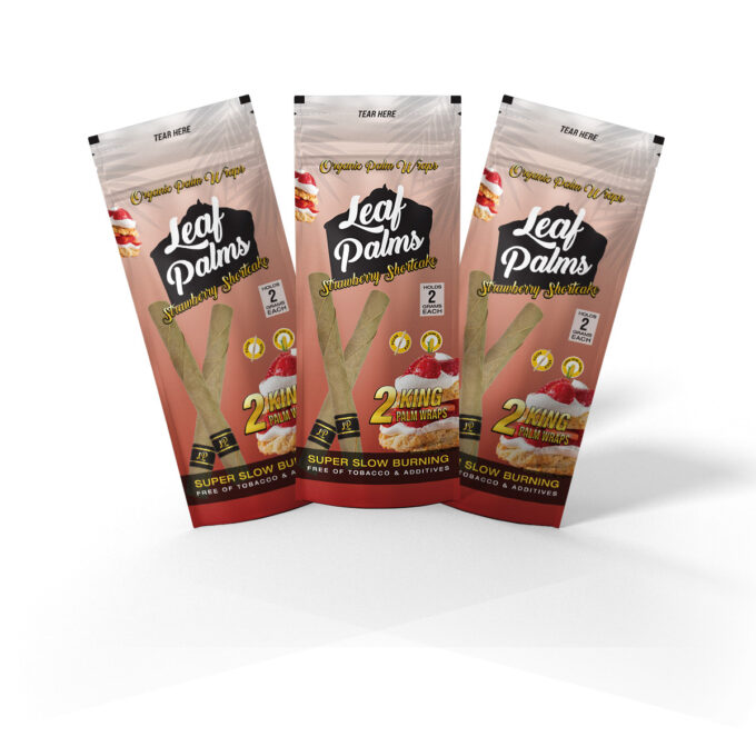 3 PACK LEAF PALMS STRAWBERRY SHORTCAKE KING SIZE