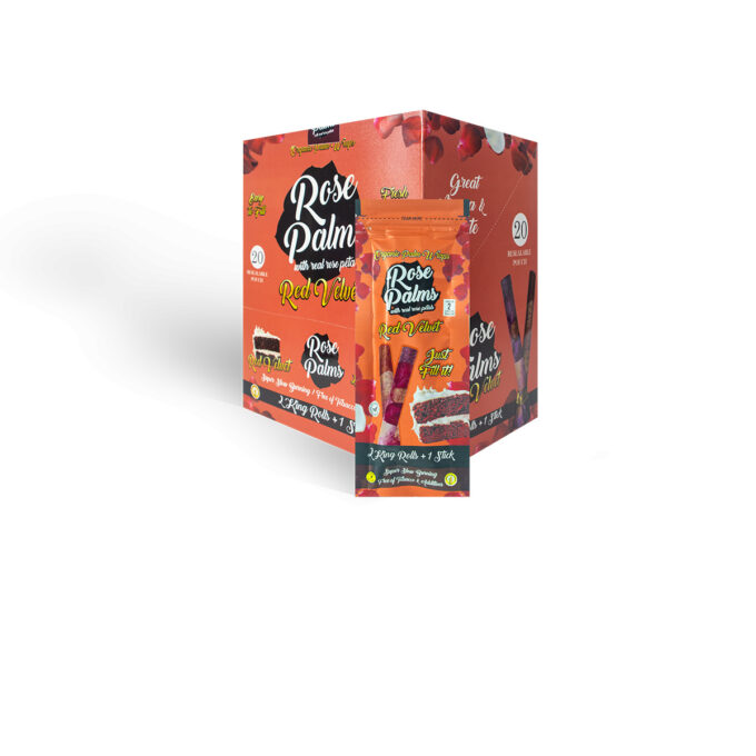 BOX OF ROSE PALM RED VELVET CAKE KING SIZE