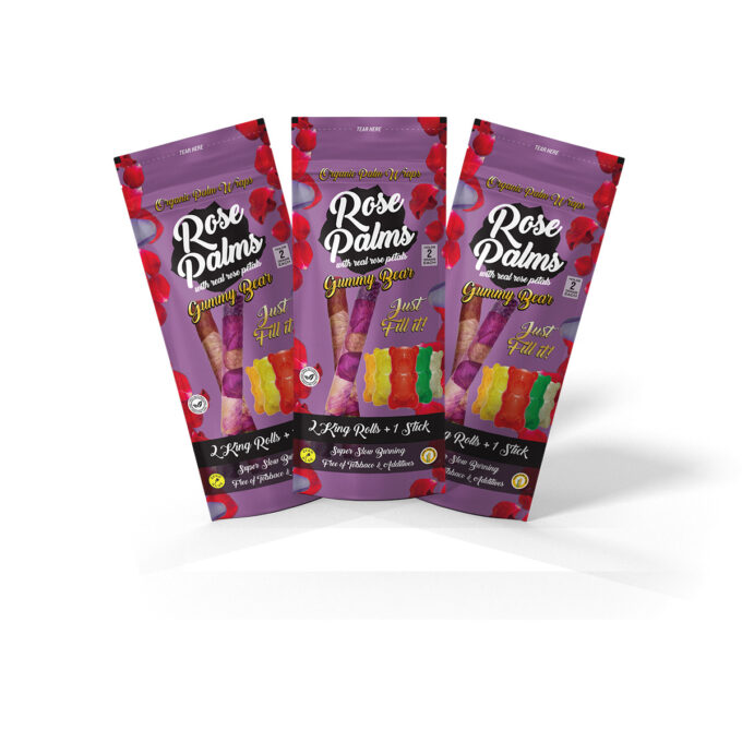 3 PACK ROSE PALM GUMMY BEAR KING SIZE