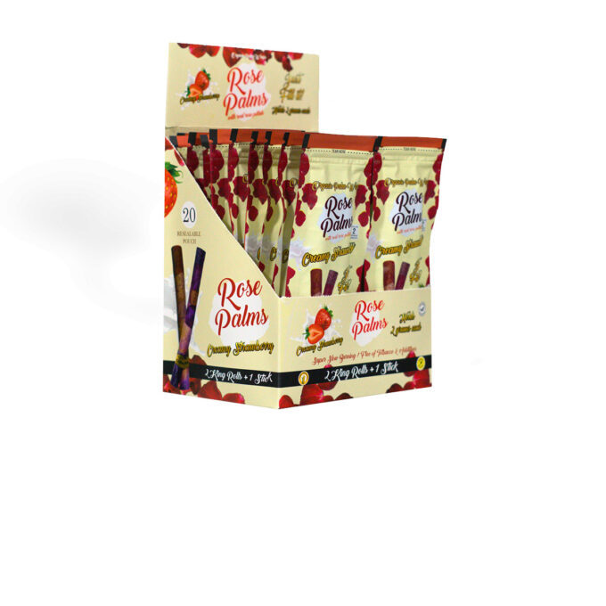 BOX OF ROSE PALM CREAMY STRAWBERRY KING SIZE