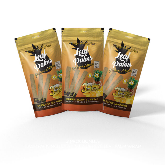 3 PACK LEAF PALMS BANANA TWIST SLIM SIZE