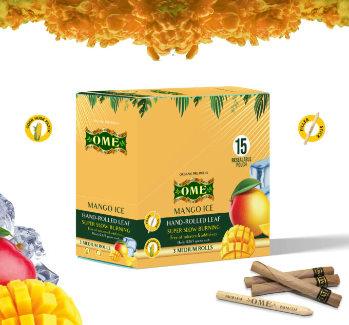 Box of 45 MEDIUM Wraps – Mango Ice Flavor