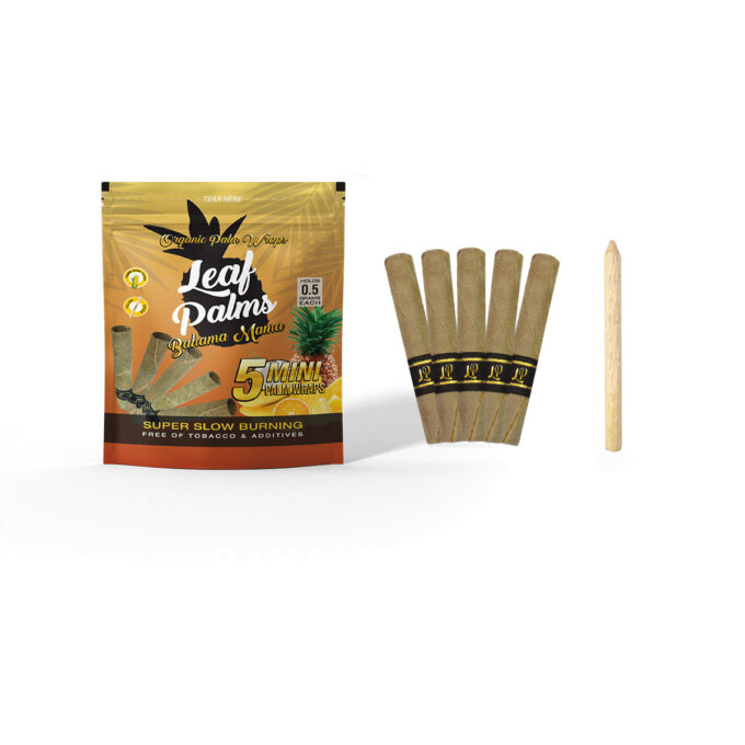 3 PACKS LEAF PALMS MINI SIZE BAHAMA MAMA “15 COUNT”