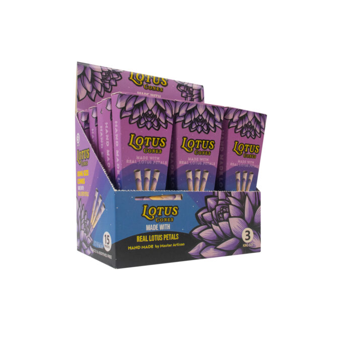 LOTUS CONES DISPLAY BOX – REAL LOTUS PETAL CONES