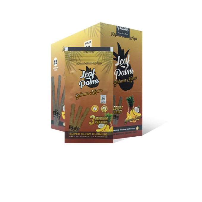 BOX OF LEAF PALMS BAHAMA MAMA SLIM SIZE “45 COUNT”