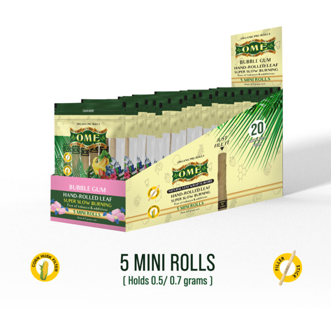 Bubblegum – 3 Pack of Mini Wraps