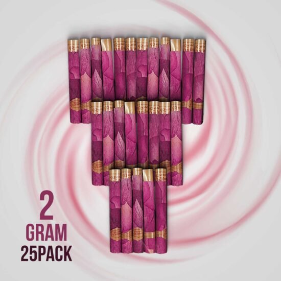 Real Rose Classic King Size 109mm Pre-Rolled Tubes Bulk – 25 Tubes Creamy Strawberry