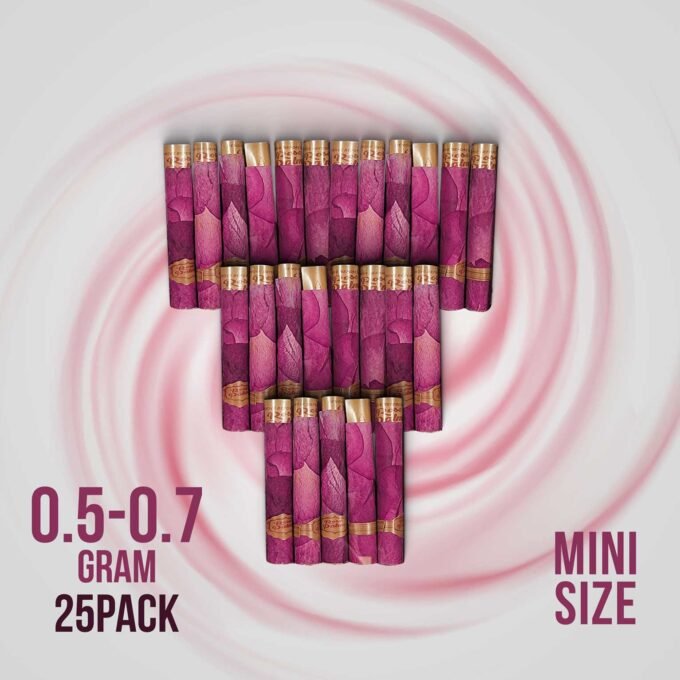 Real Rose Mini Pre-Rolled Tubes Bulk – 25 Tubes Creamy Strawberry