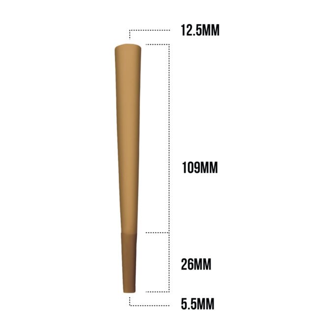 Brown Organic King Size 109mm Pre Rolled Cones