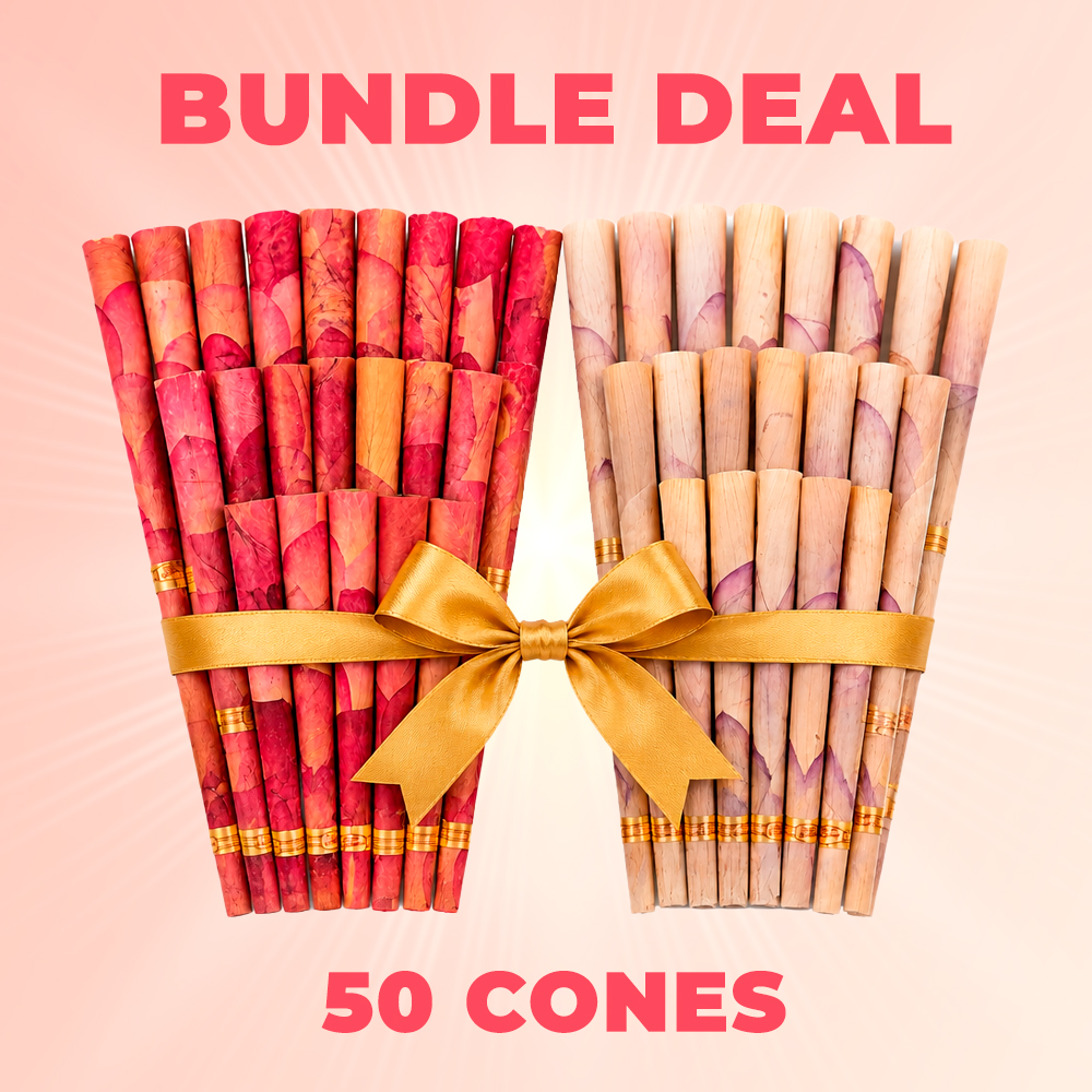 Real Rose and Lotus Classic King Size 109mm Pre Rolled Cone Bulk – 50 cones